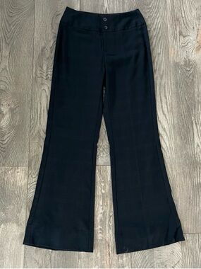 BANANA REPUBLIC Black Windowpane Trouser Dress Pants Size 0